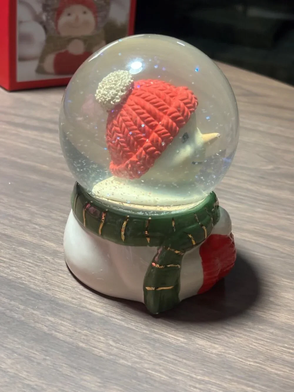 Lenox American By Design Friendly Faces Snowman Snow Globe Vintage 2005